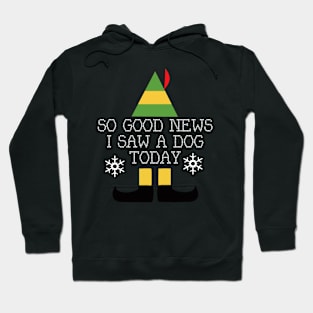 Good News Elf Quote Christmas Knit Hoodie